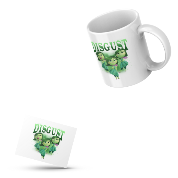 Disgust Themed Coffee Cup and Coaster Set