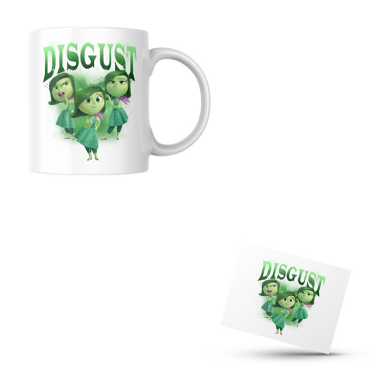 Disgust Themed Coffee Cup and Coaster Set