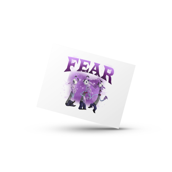 Fear Themed Coffee Cup and Coaster Set