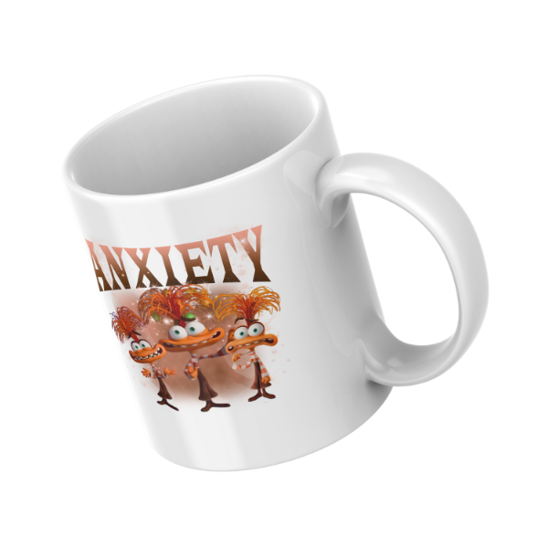 Anxiety Themed Coffee Cup and Coaster Set