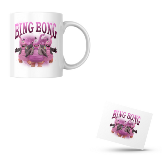 Bing Bong Themed Coffee Cup and Coaster Set