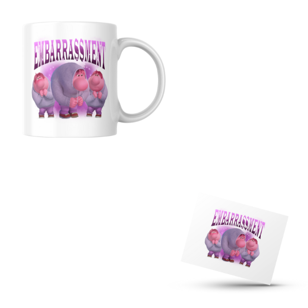 Embarrassment Themed Coffee Cup and Coaster Set