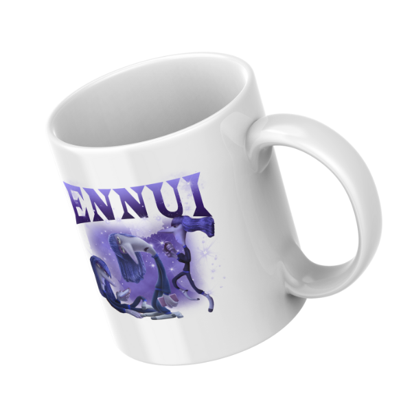 Ennui Themed Coffee Cup and Coaster Set