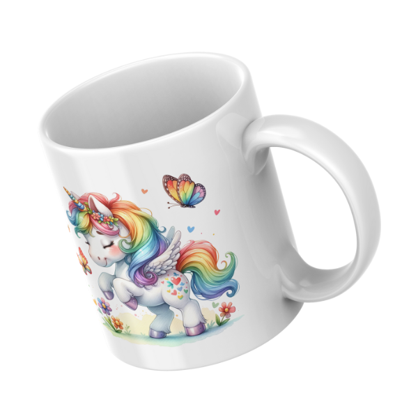 Cute Unicorn Coffee Cup and Coaster Set