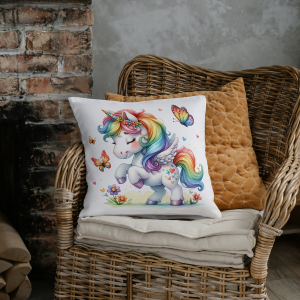 Cute Unicorn Throw Pillow