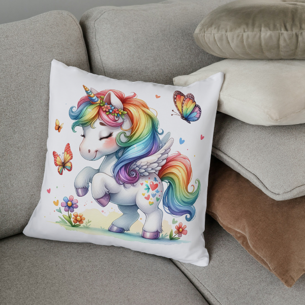 Cute Unicorn Throw Pillow