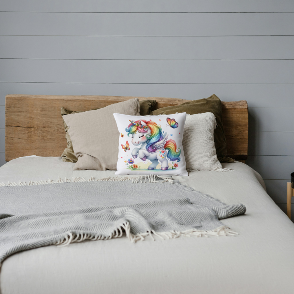 Cute Unicorn Throw Pillow