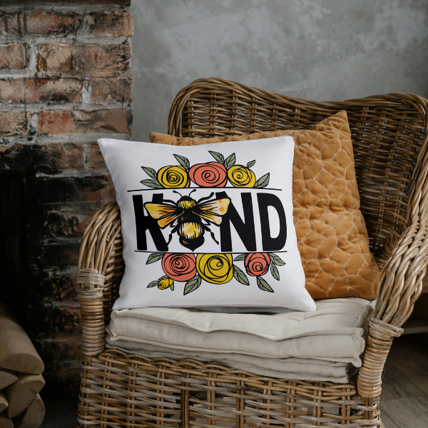 Bee Kind Throw Pillow