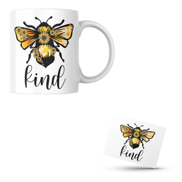 Bee Kind Coffee Cup and Coaster Set