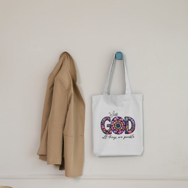 With God All Things Are Possible Shopping Bag