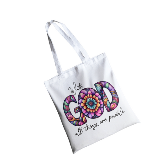 With God All Things Are Possible Shopping Bag