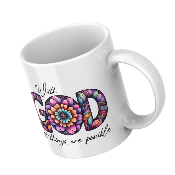 With God All Things Are Possible Coffee Cup and Coaster Set