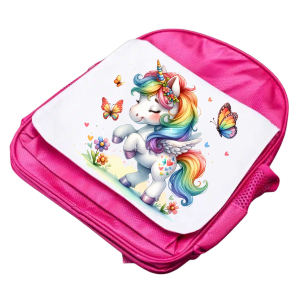 Cute Unicorn Junior And Senior Size Backpack