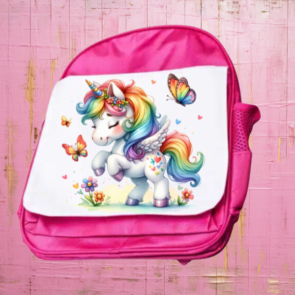 Cute Unicorn Junior And Senior Size Backpack