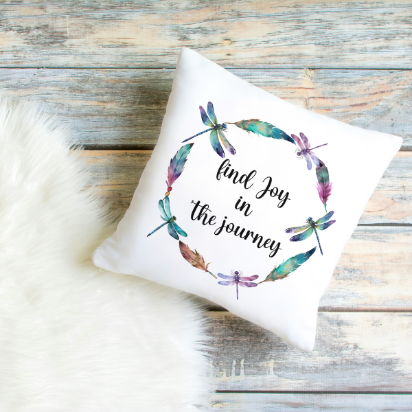 Dragonflies Find Joy In The Journey Throw Pillow