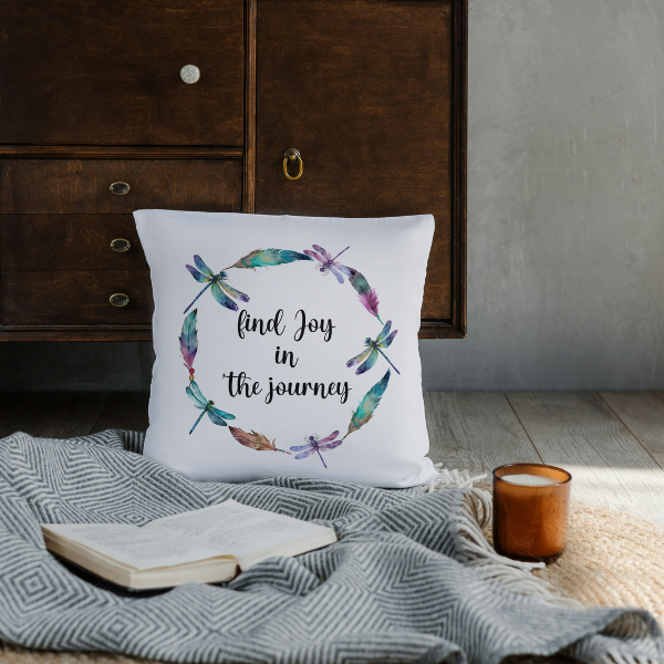 Dragonflies Find Joy In The Journey Throw Pillow