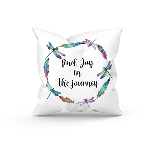 Dragonflies Find Joy In The Journey Throw Pillow