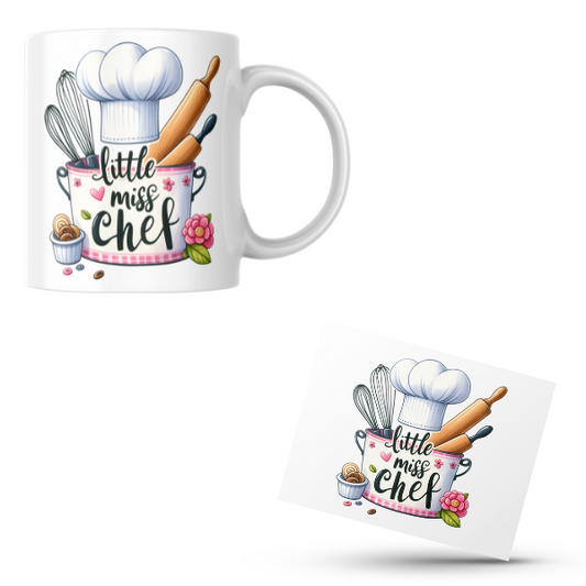 Little Miss Chef Coffee Cup and Coaster Set