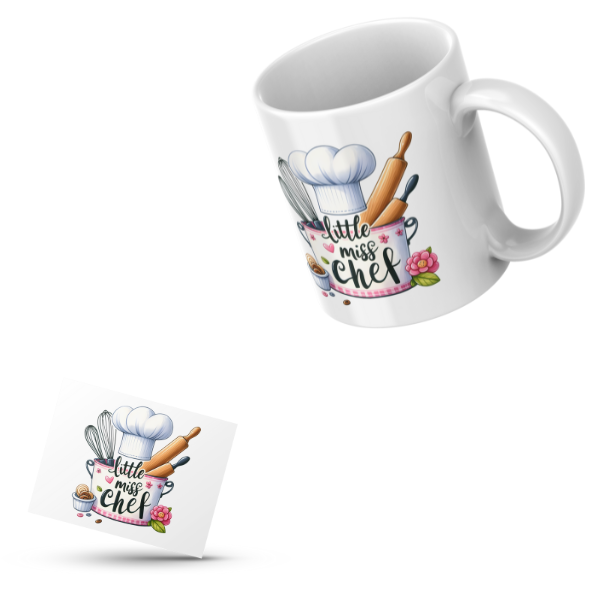 Little Miss Chef Coffee Cup and Coaster Set