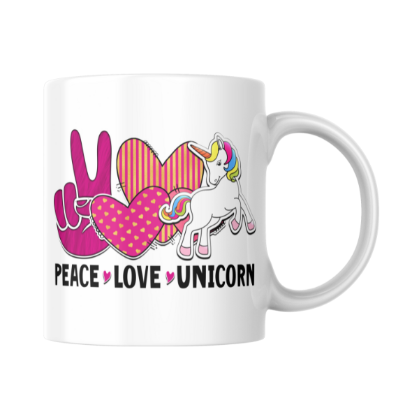 Peace Love Unicorn Coffee Cup