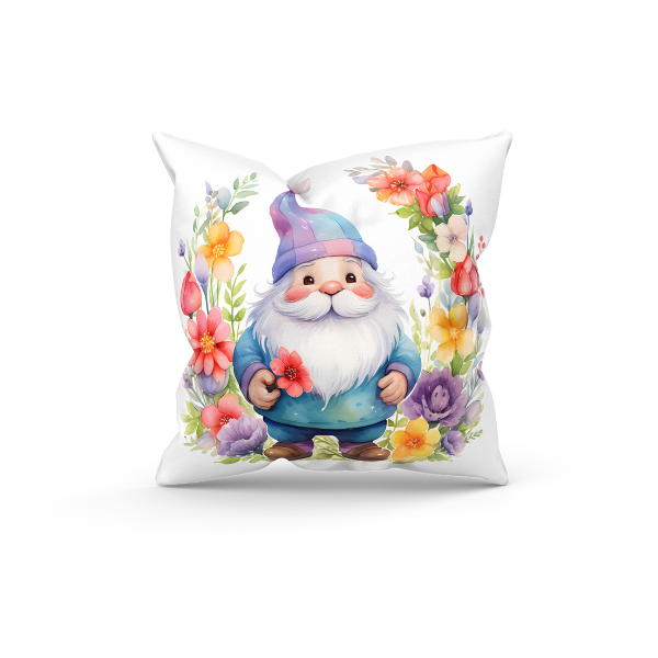 Spring Gnome Throw Pillow