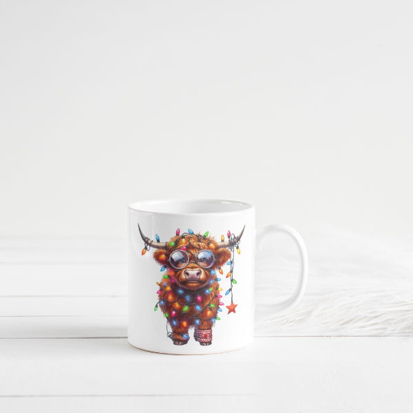 Highland Christmas Cow Coffee Cup