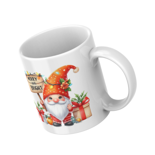 Gnome Merry and Bright Coffee Cup and Coaster Set