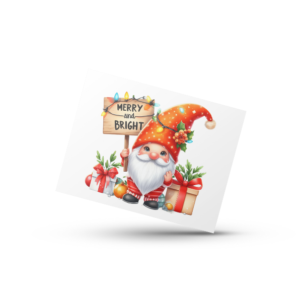 Gnome Merry and Bright Coffee Cup and Coaster Set