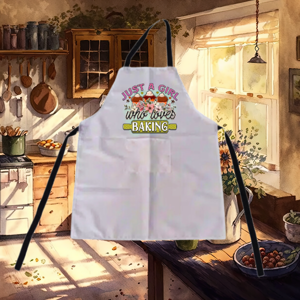 Just A Girl Who Loves Baking Short and Long Apron