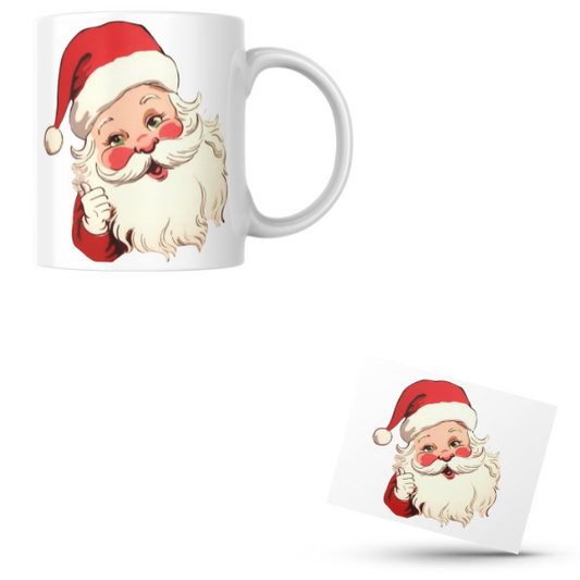 Christmas Father Coffee Cup and Coaster Set