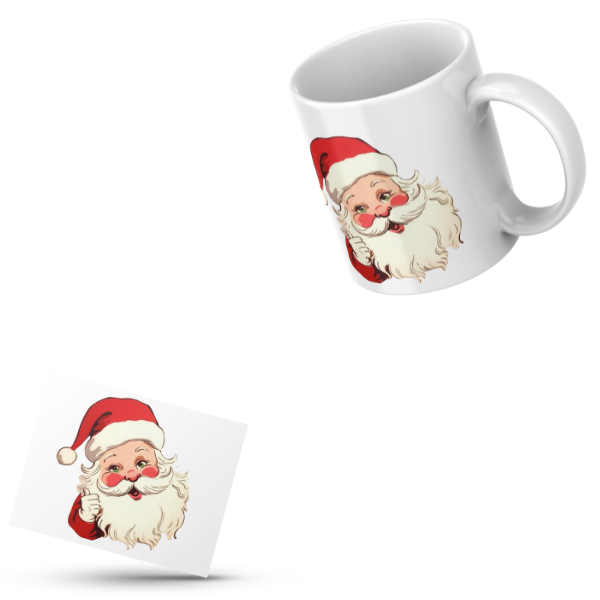 Christmas Father Coffee Cup and Coaster Set