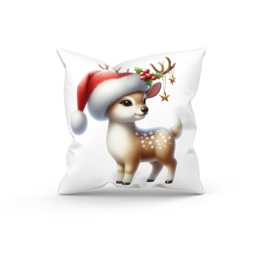 Little Christmas Reindeer Throw Pillow