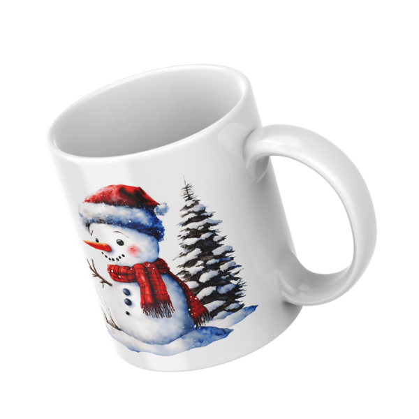 Christmas Snowman Coffee Cup and Coaster Set