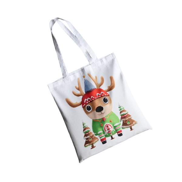 Reindeer And Christmas Trees Shopping Bag