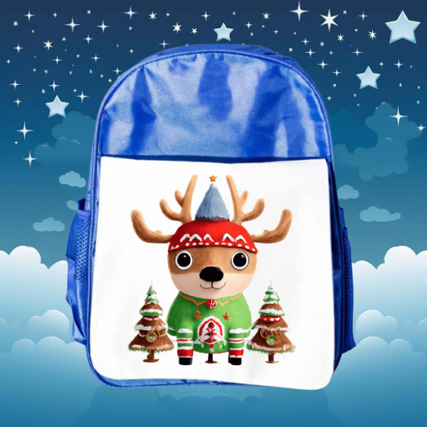 Reindeer And Christmas Trees Junior and Senior Size Backpacks