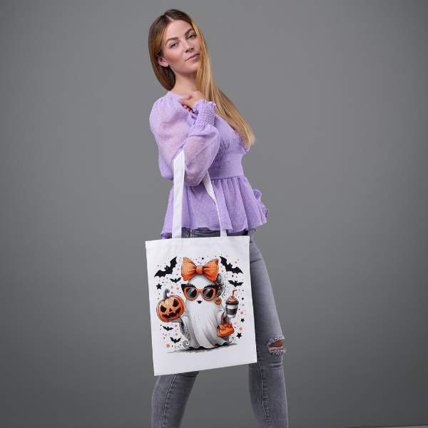 Spooky Halloween Ghost Shopping Bag