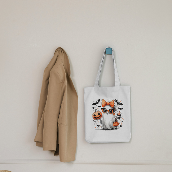 Spooky Halloween Ghost Shopping Bag