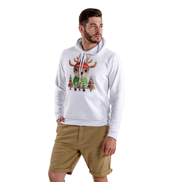 Reindeer And Christmas Trees Hoodie