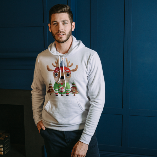 Reindeer And Christmas Trees Hoodie