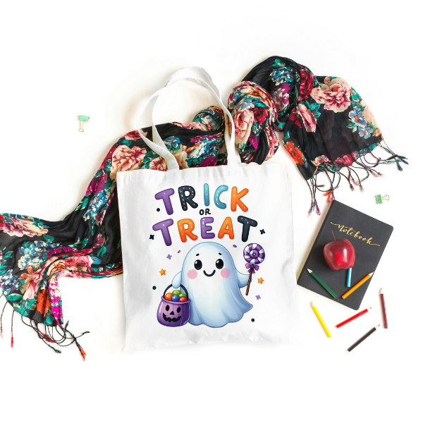 Cute Ghost Trick Or Treat Shopping Bag