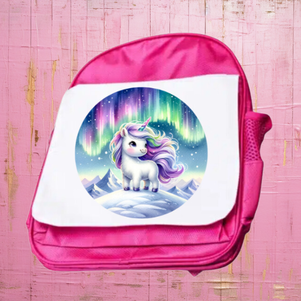 Snow Unicorn Junior and Senior Size Backpacks