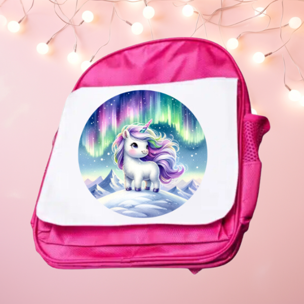 Snow Unicorn Junior and Senior Size Backpacks