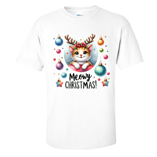 Kitten Meowy Christmas T-Shirt