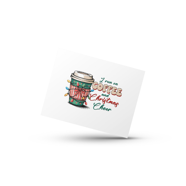 I Run On Coffee And Christmas Cheer Coffee Cup and Coaster Set