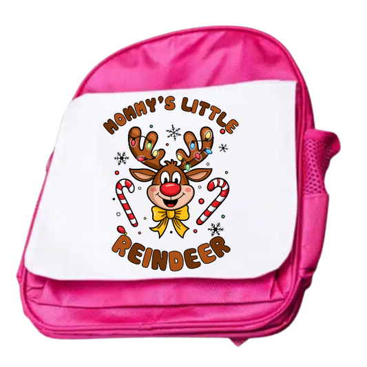 Mommy's Little Reindeer Junior and Senior Size Backpacks