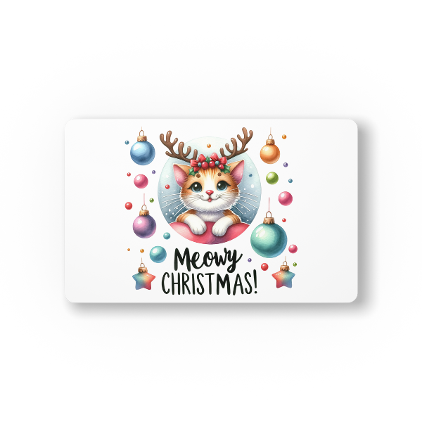 Kitten Meowy Christmas Mouse Pad