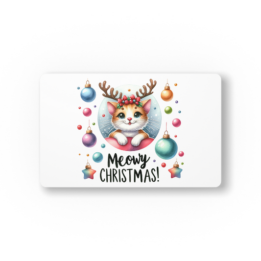 Kitten Meowy Christmas Mouse Pad