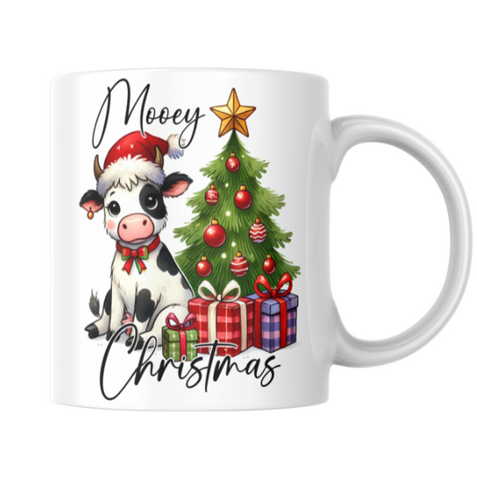 Baby Cow Merry Christmas Coffee Cup