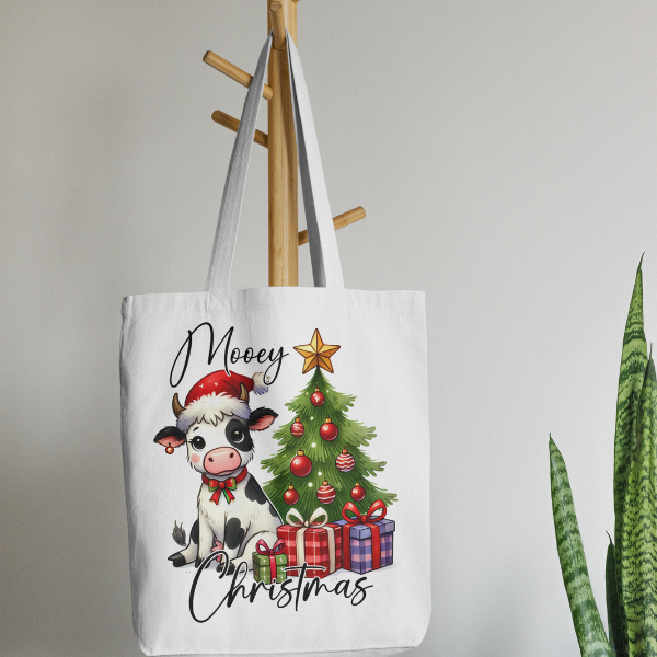 Baby Cow Merry Christmas Shopping Bag