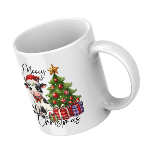 Baby Cow Merry Christmas Coffee Cup and Coaster Set